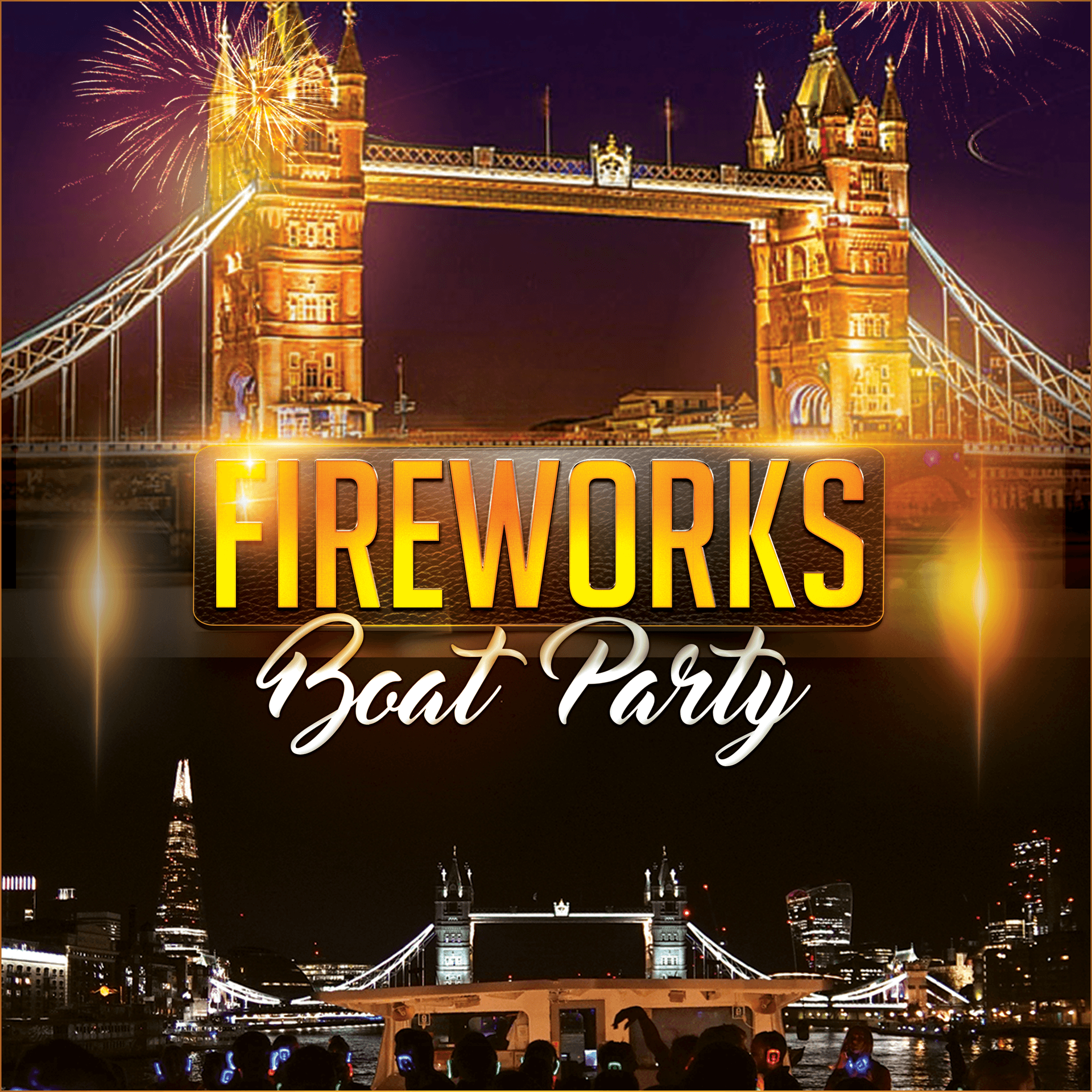 Fireworks aka Guy Fawkes night boat party + free after-party at Crown Piers