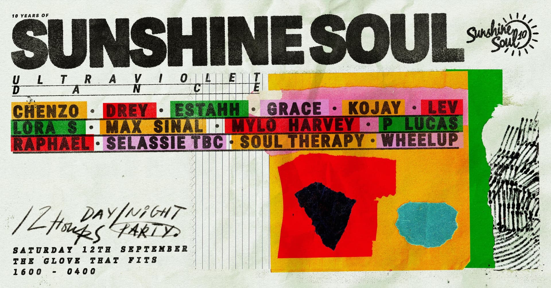 10 Years of Sunshine Soul: ULTRAVIOLET DANCE at The Glove That Fits