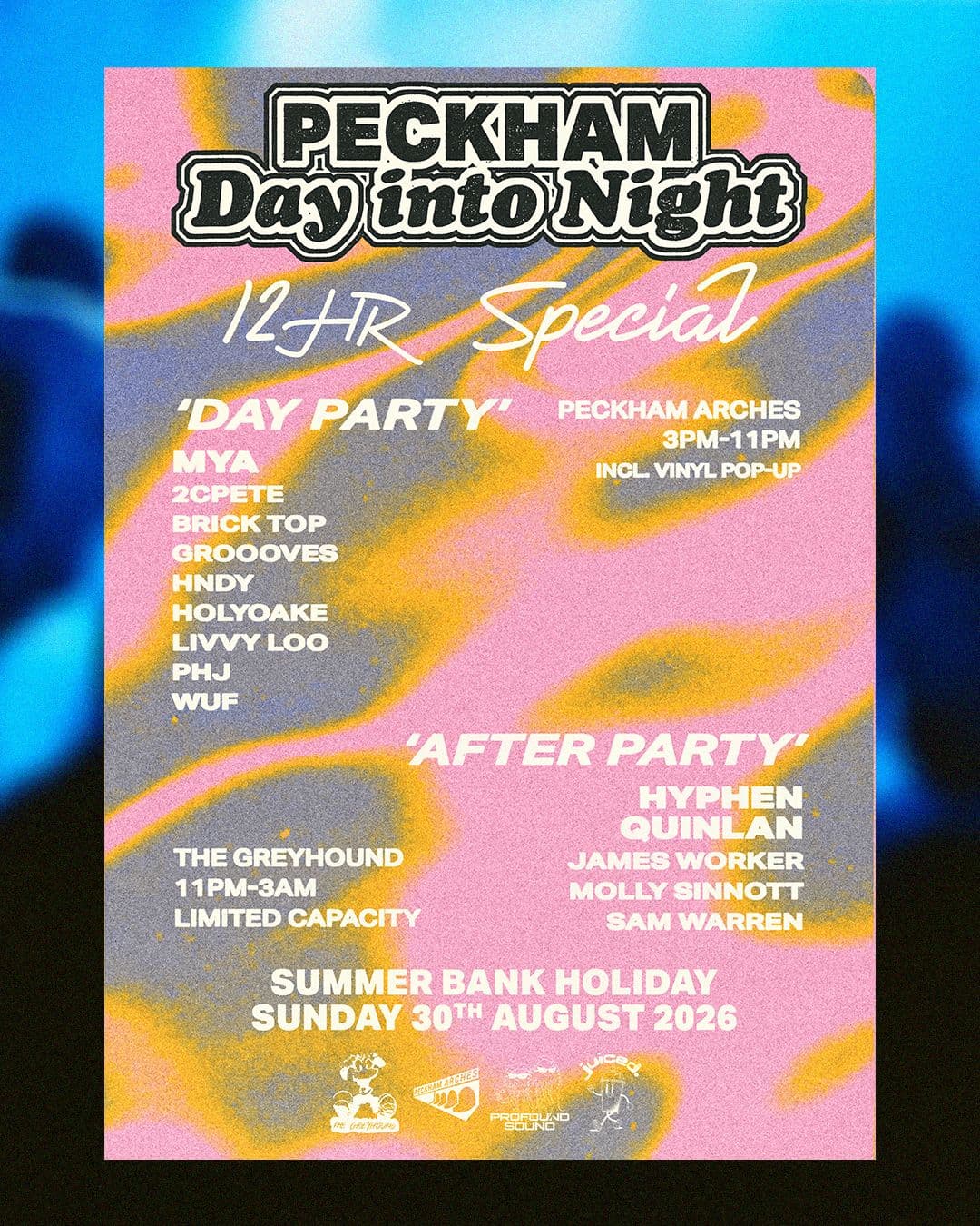 Profound Sound x Juiced: Peckham Day Into Night Special w/ MYA, Quinlan, Hyphen & More…
