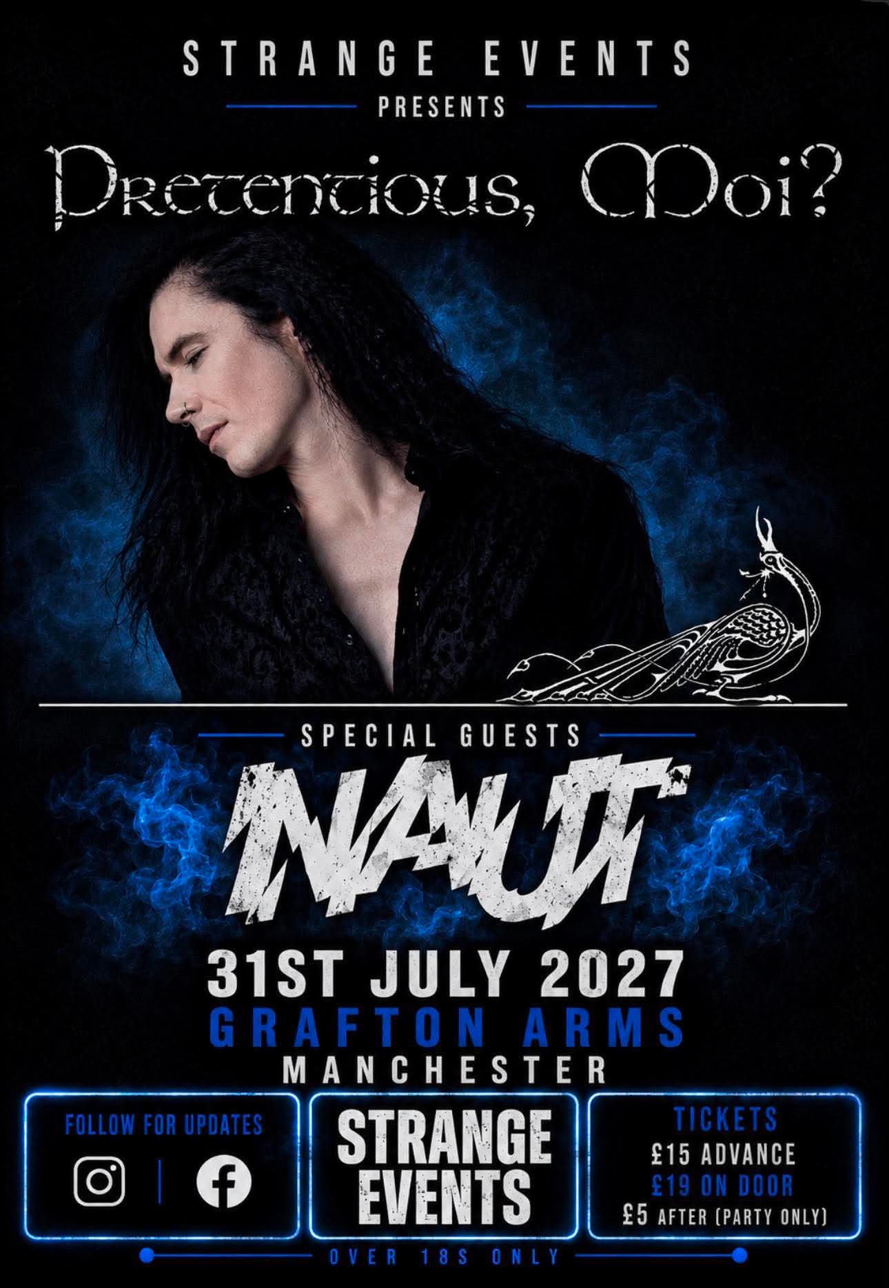 Pretentious, Moi? & NAUT live + Strange Manchester after party at Grafton Arms