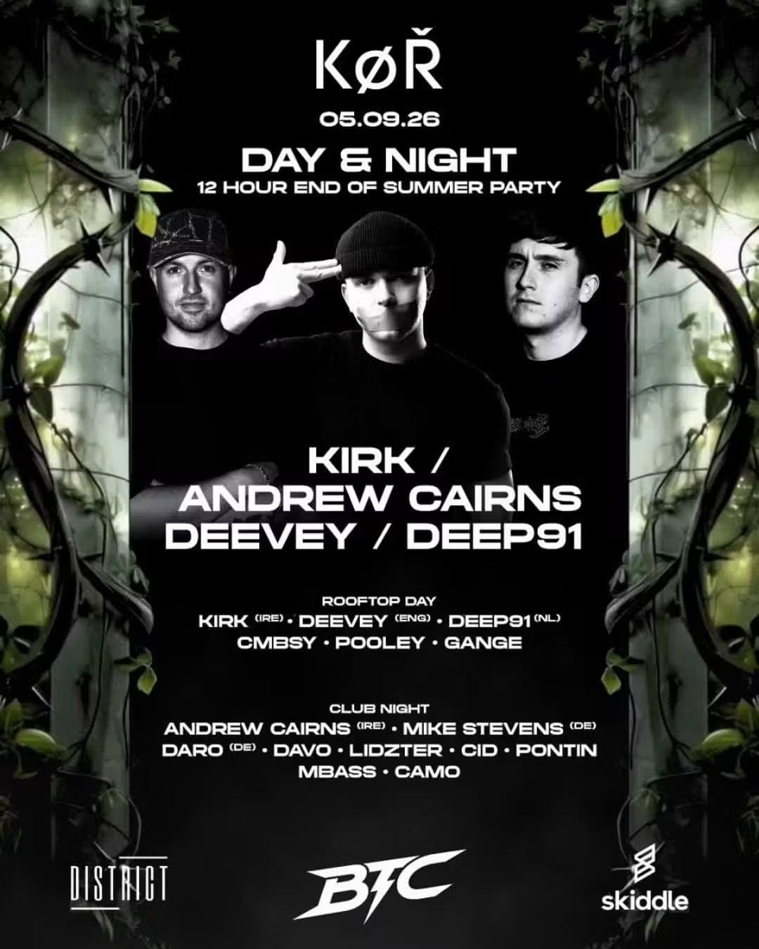 KØR Day & Night Cardiff w/ KIRK / ANDREW CAIRNS / DEEVEY at District Cardiff