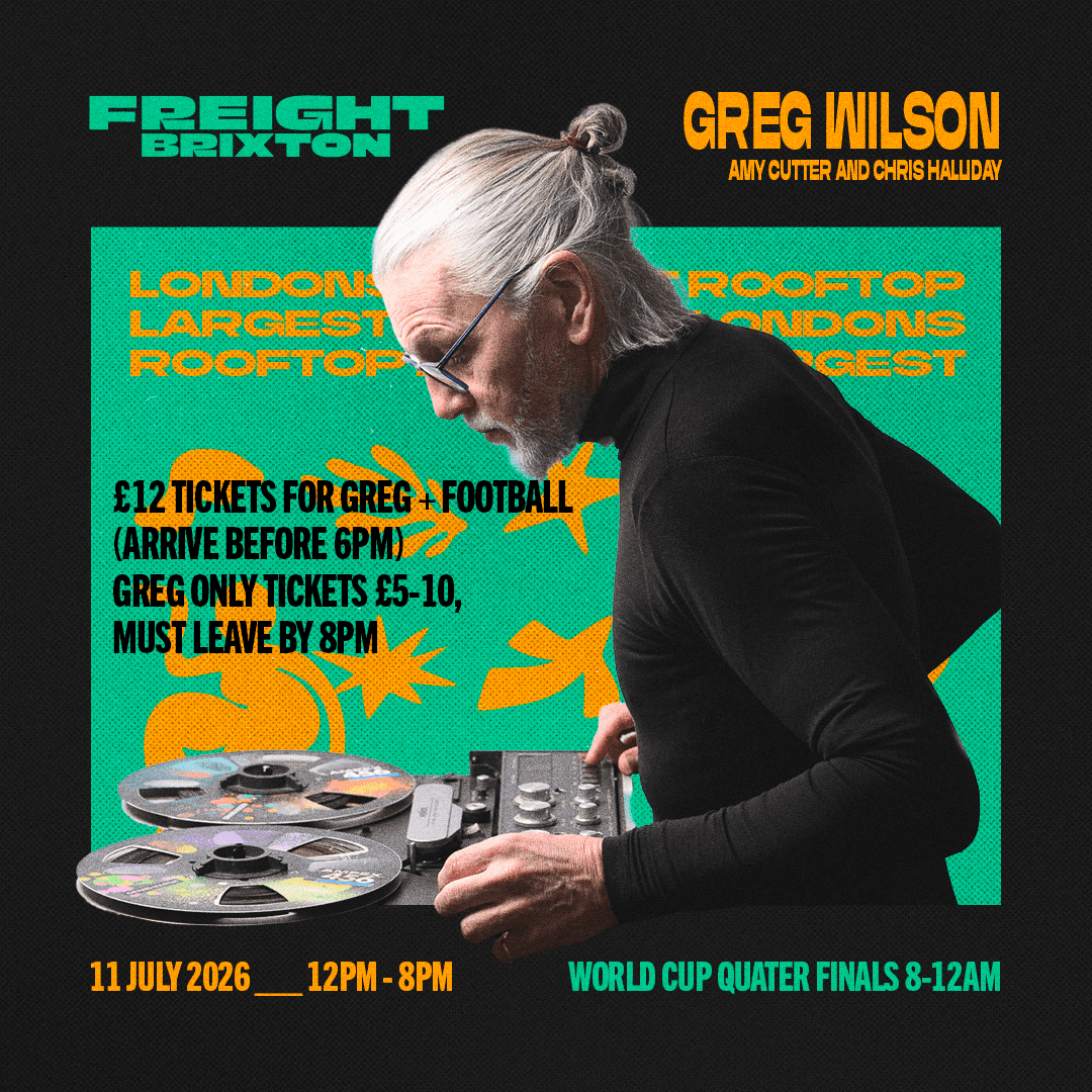 Greg Wilson Rooftop Day Party at Freight Brixton