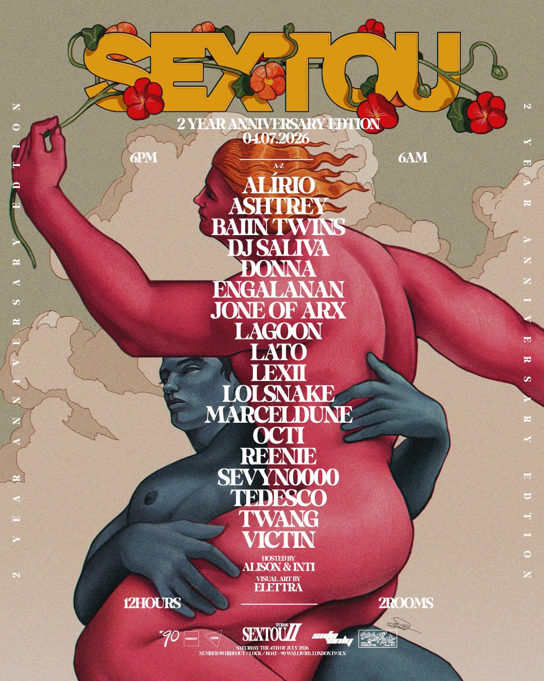 SEXTOU TURNS II - 2 YEAR ANNIVERSARY at NUMBER 90 LONDON