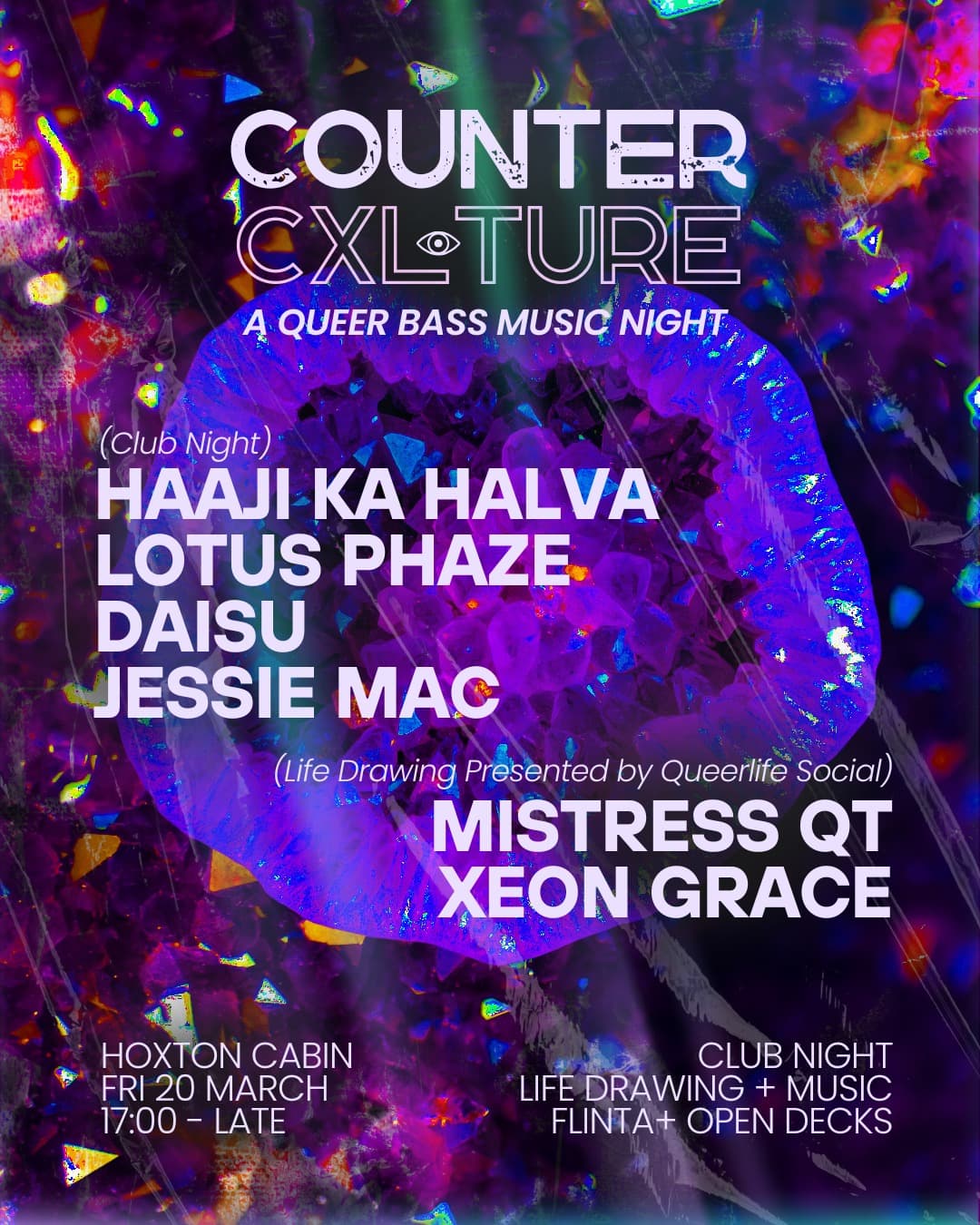 CounterCxlture: A Queer Bass Clubnight with Life Drawing Session at Hoxton Cabin  