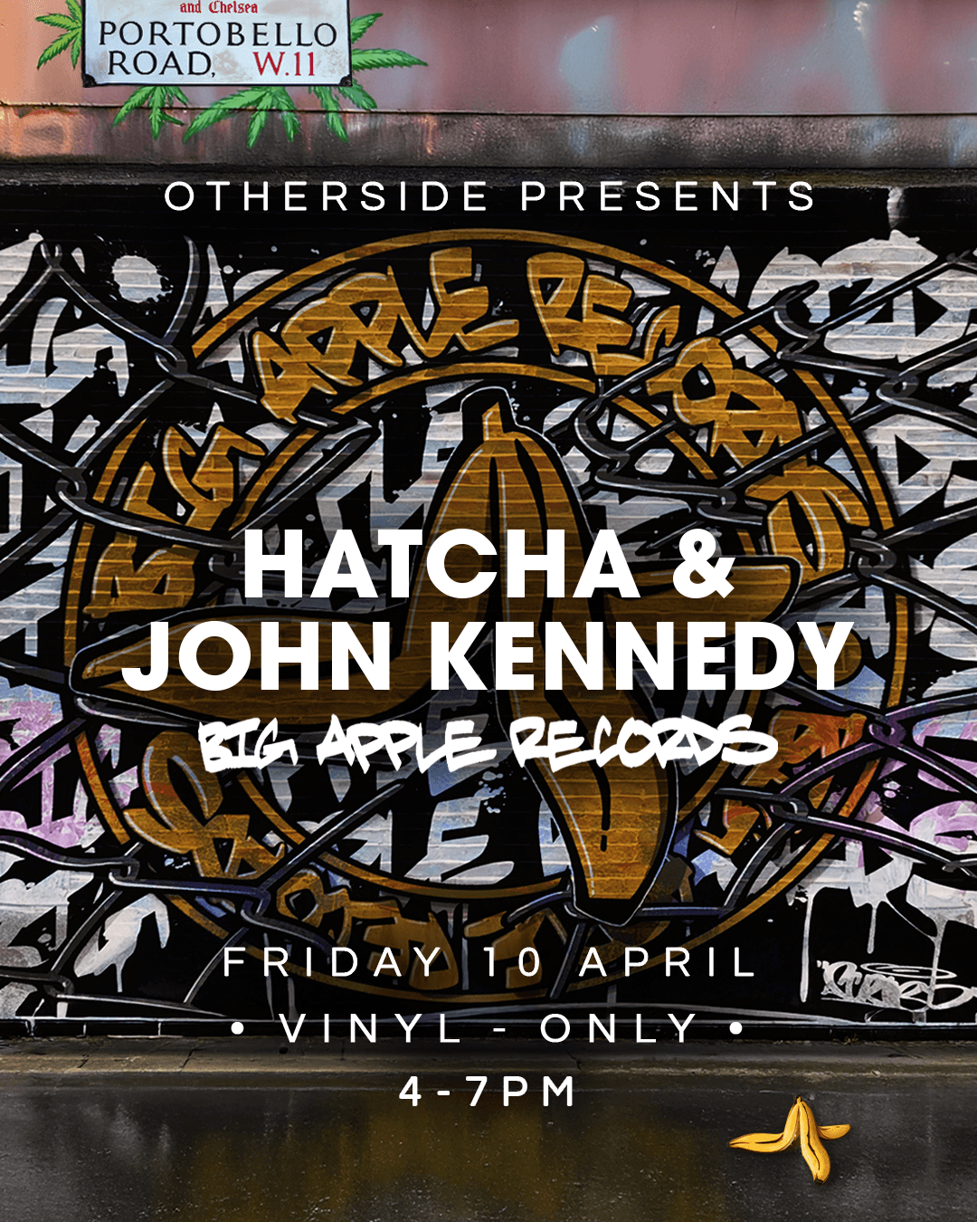 BIG APPLE RECORDS : Vinyl-Only Evening with Hatcha + John Kennedy - Live DJ set at Otherside at Otherside