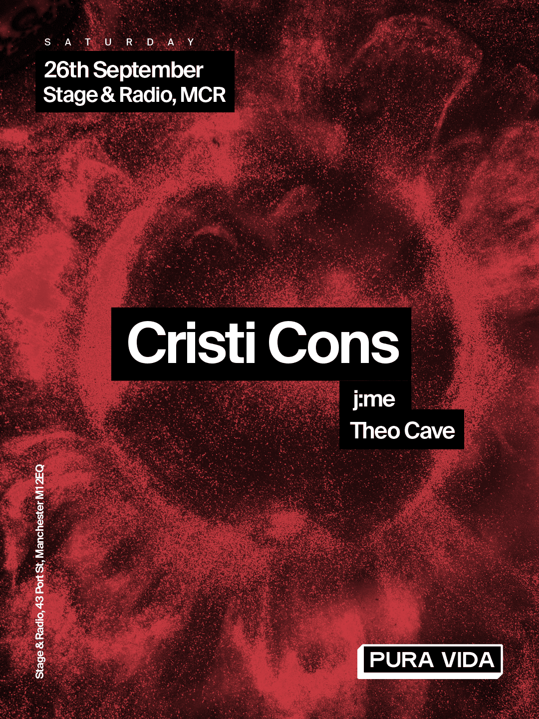 Pura Vida presents: Cristi Cons at Stage And Radio