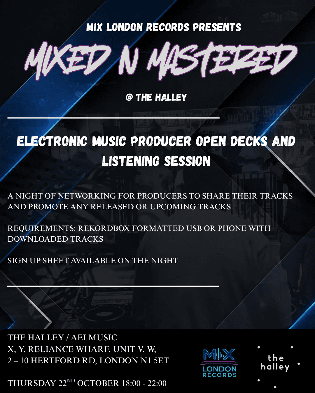 MIXED N MASTERED - Mix London Records at The Halley