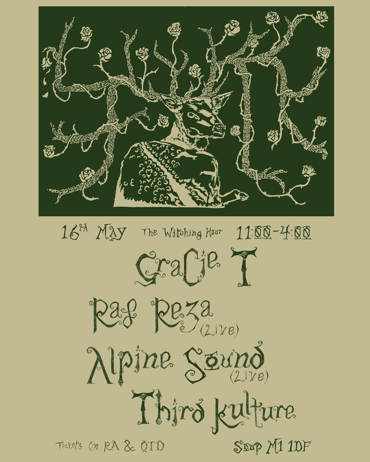 The Witching Hour: Raf Reza (live), Gracie T, Third Kulture & Alpine Sound (live) at SOUP