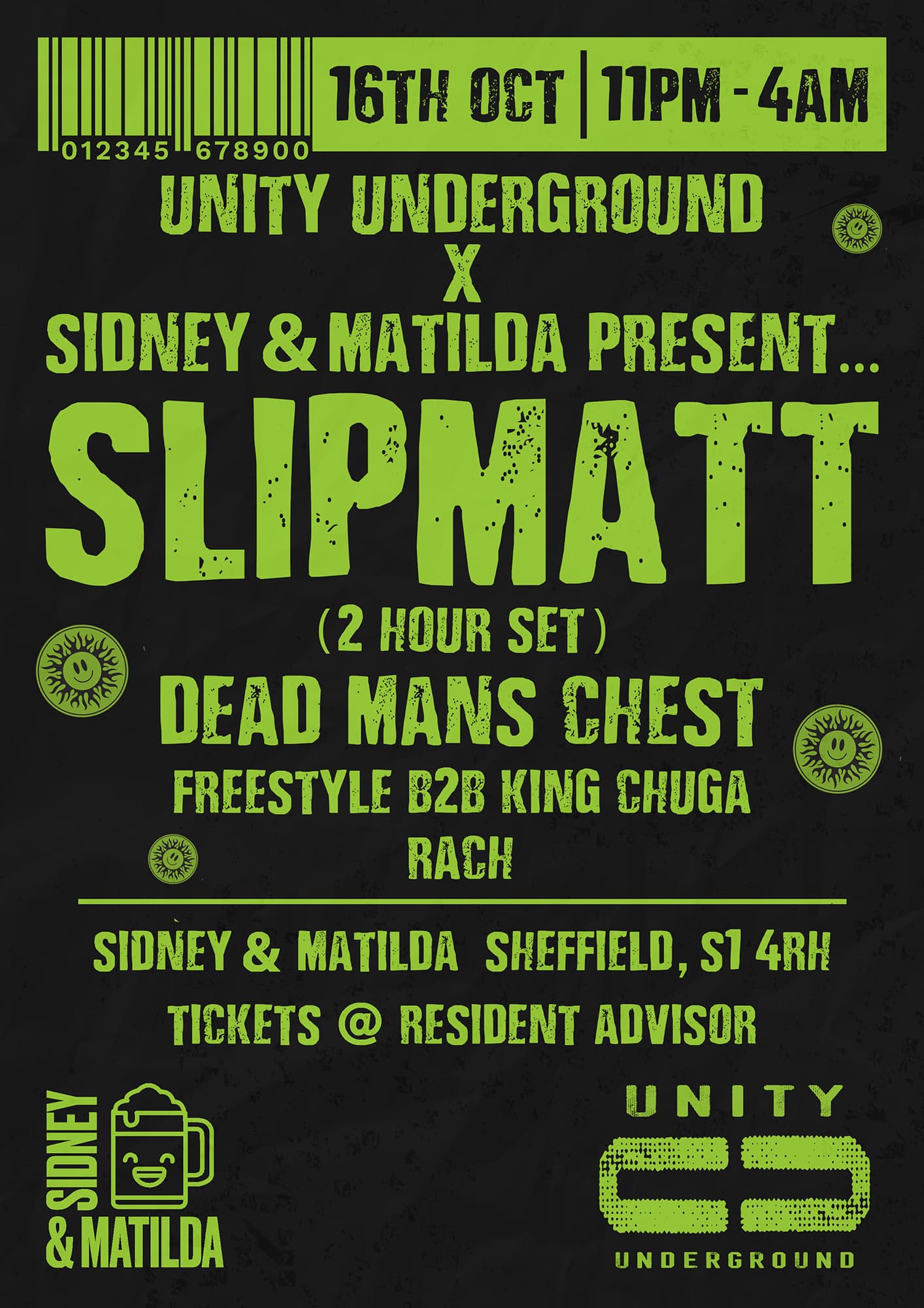 S&M X Unity Underground presents: Slipmatt at Sidney & Matilda