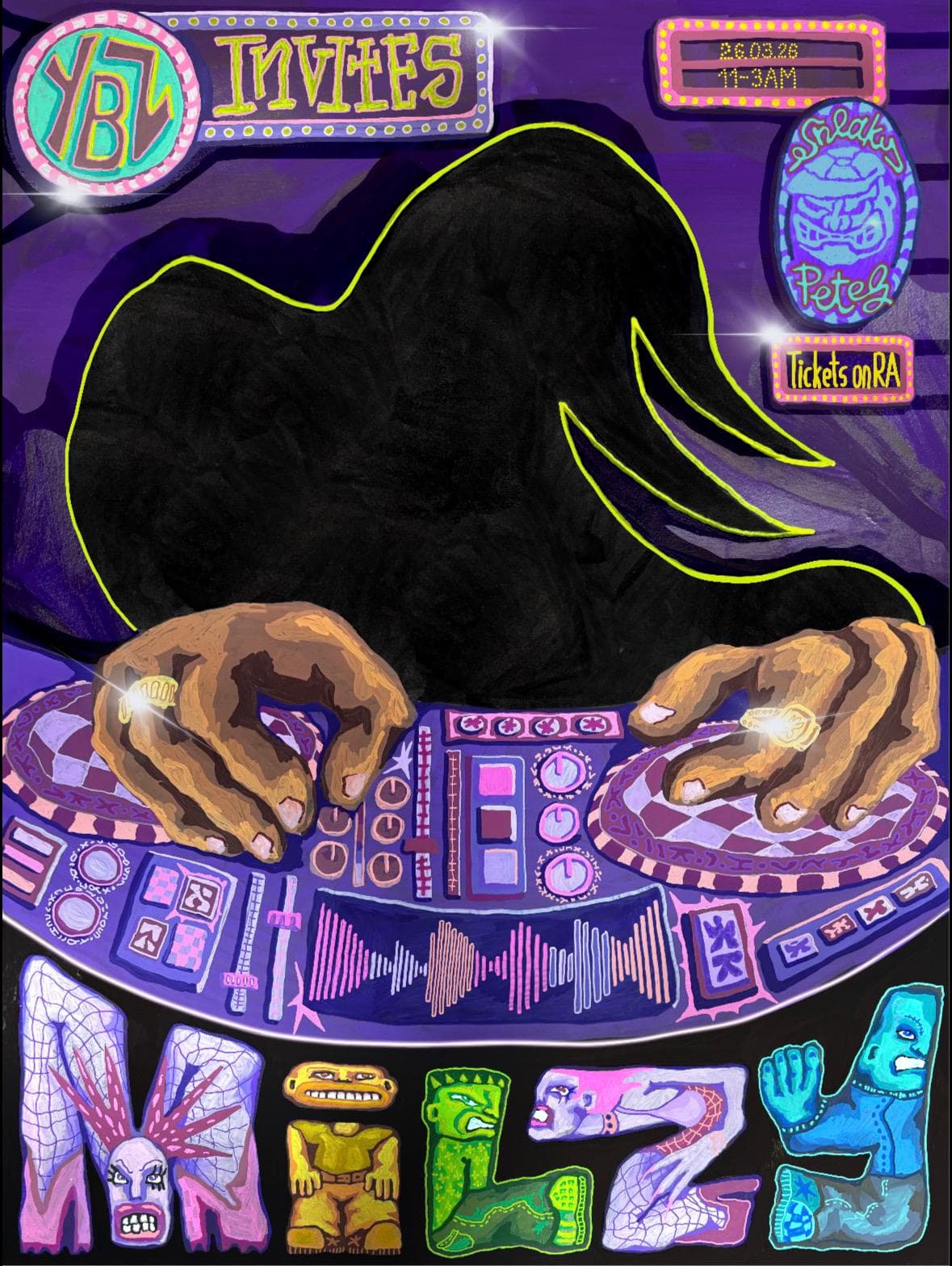 YBZ INVITES // Milzy (Psyked) at Sneaky Pete's