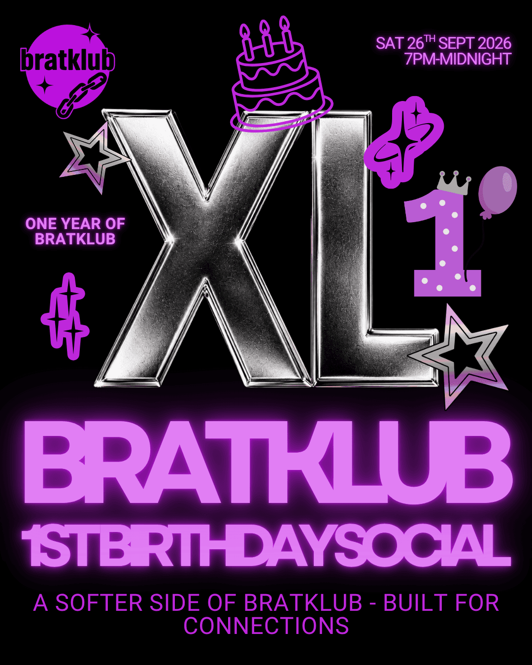 bratklub XL SOCIAL // 1ST BIRTHDAY EDITION