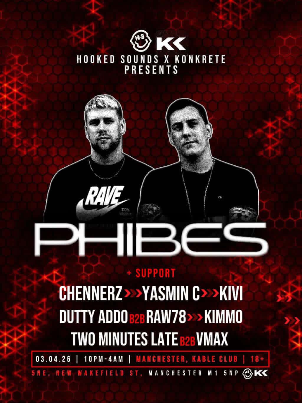 Hooked x Konkrete presents Phibes