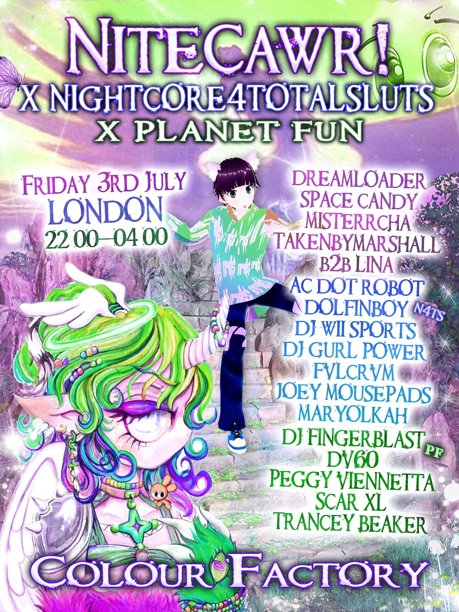 Nitecawr x Planet Fun x N4TS at Colour Factory London