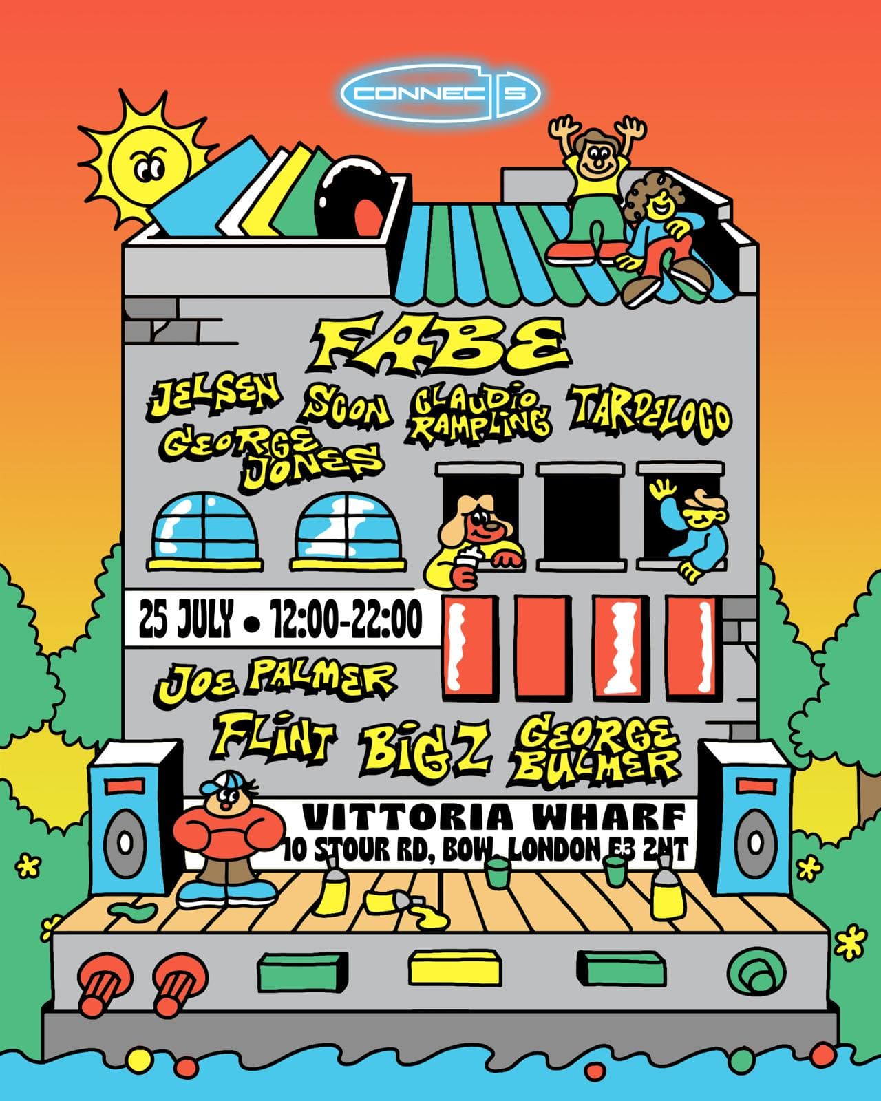 Connects at Vittoria Wharf with Fabe, Tardeloco, + many more at Vittoria Wharf Studio