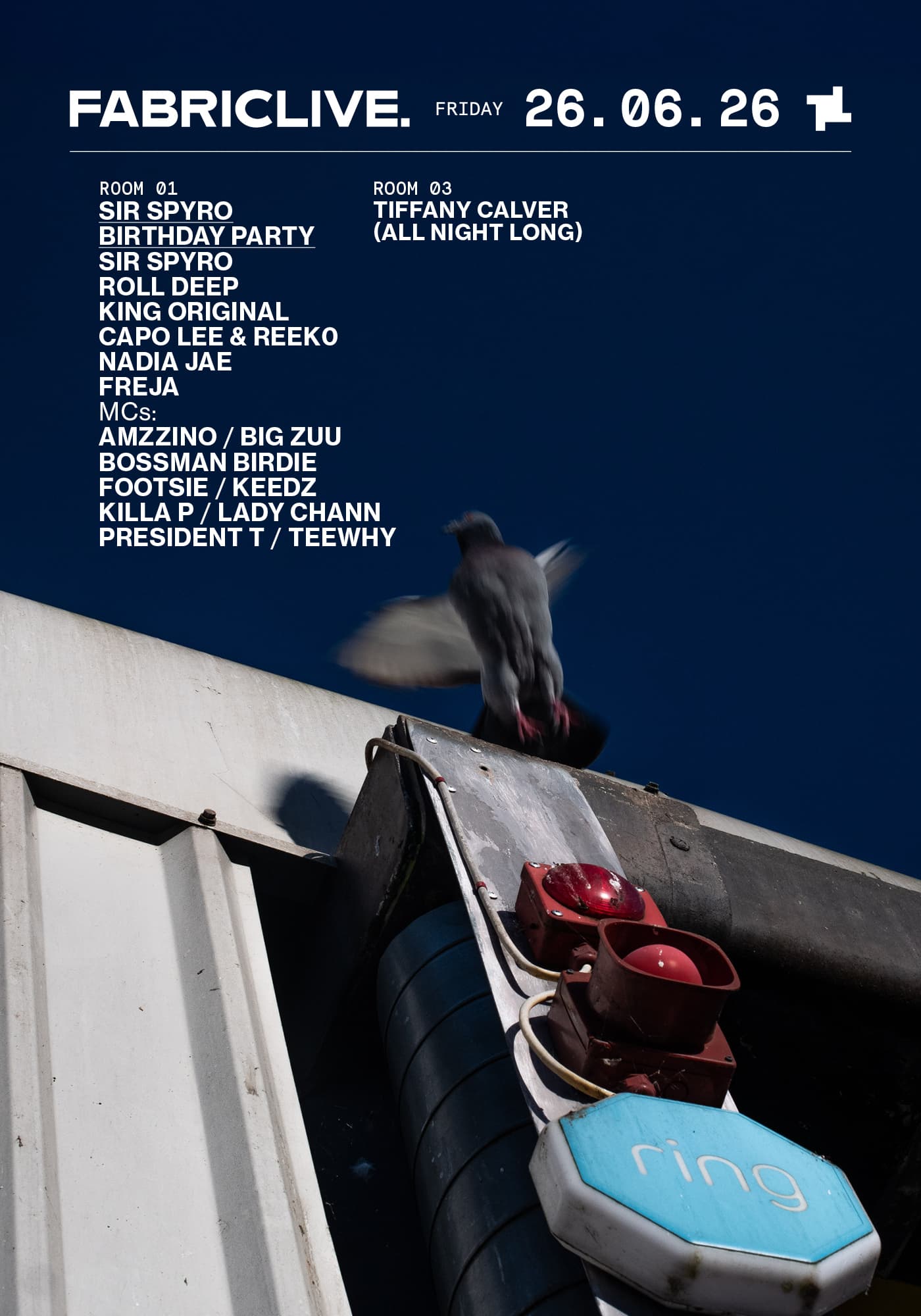 FABRICLIVE: Sir Spyro, Roll Deep, Reeko, Tiffany Calver, Footsie, Capo Lee, Killa P, Big Zuu at Fabric London