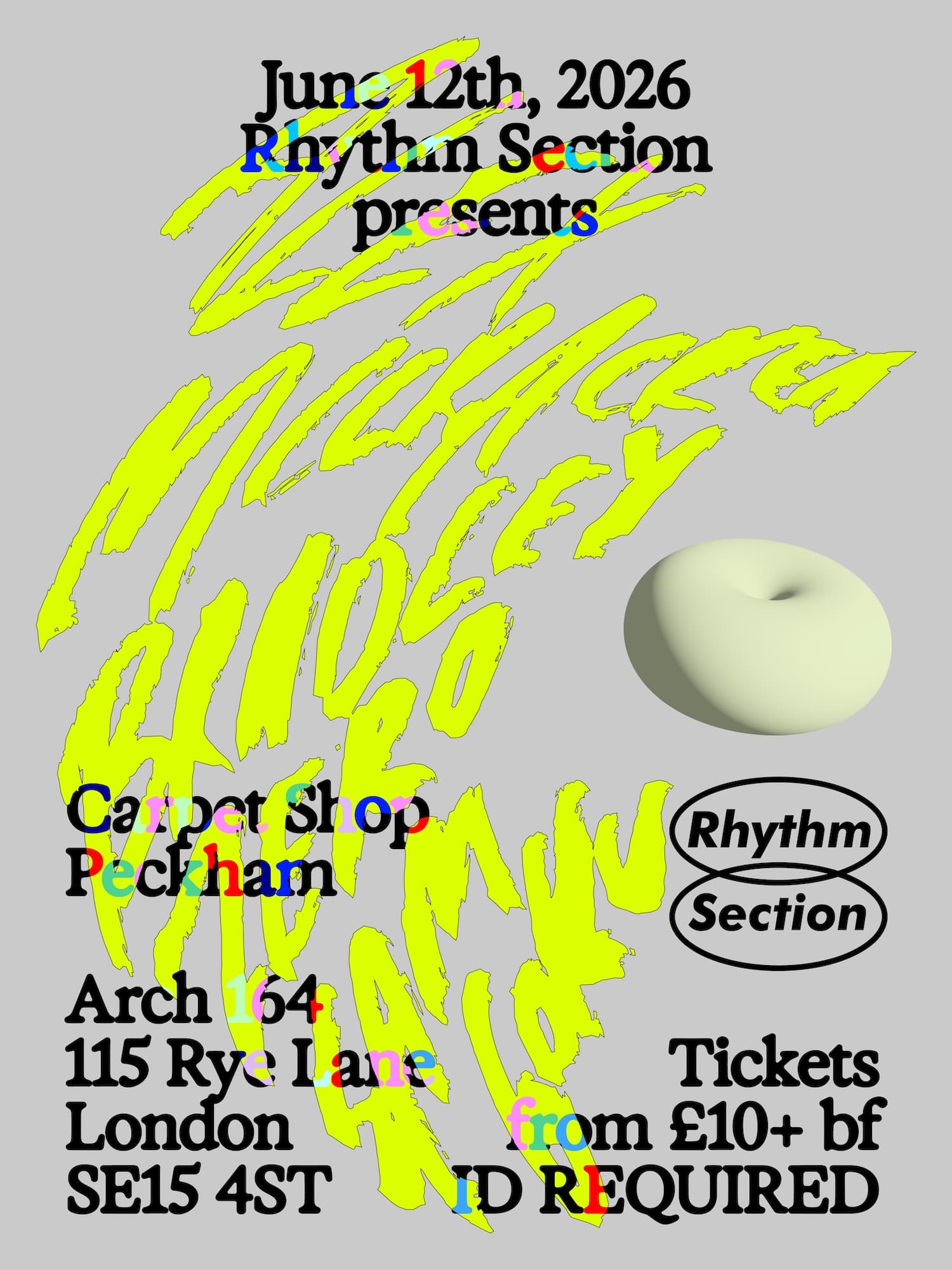 Rhythm Section London with Sam Goku, Alex McCracken + Bradley Zero at The Carpet Shop