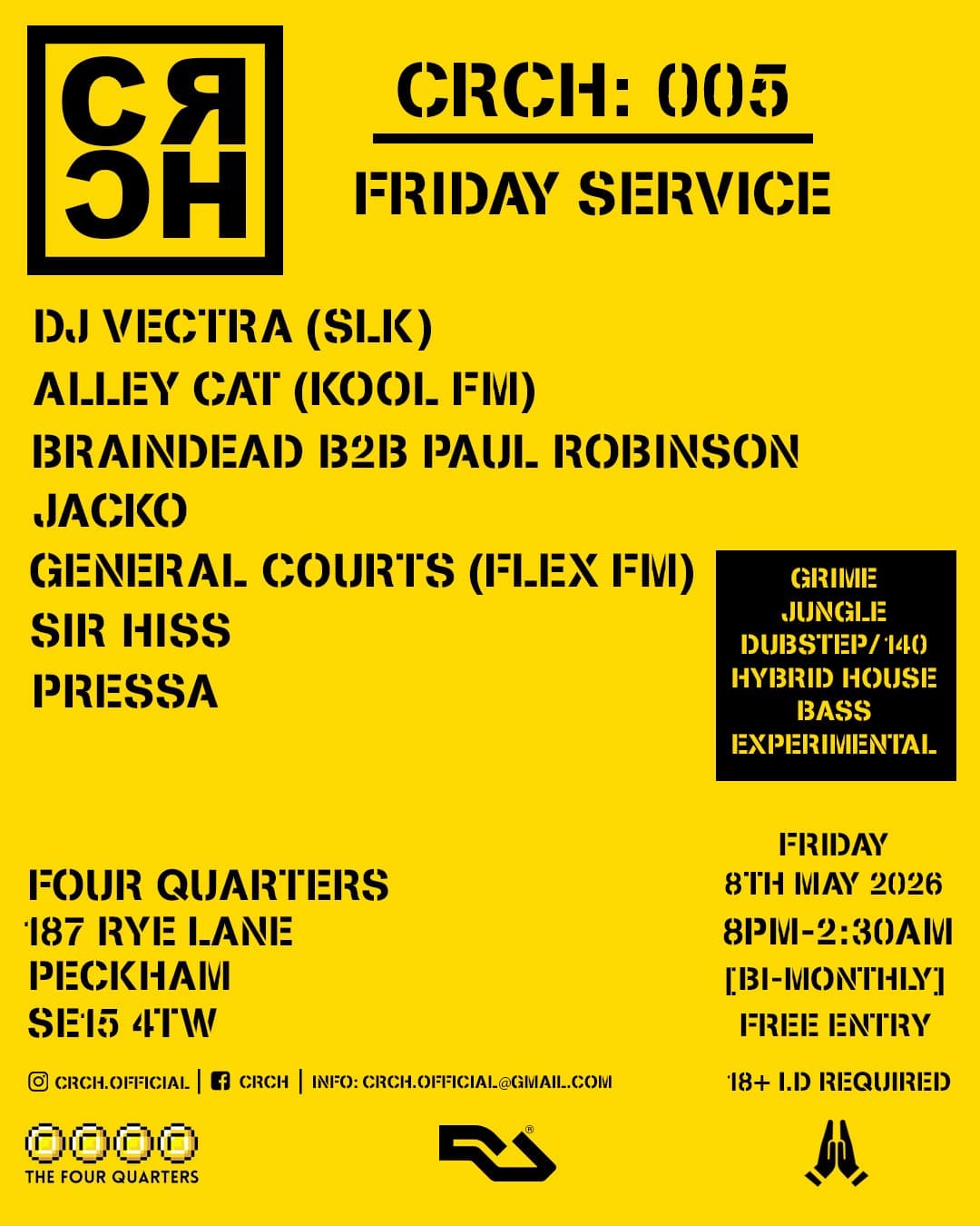 CRCH:005 - FRIDAY SERVICE at The Four Quarters