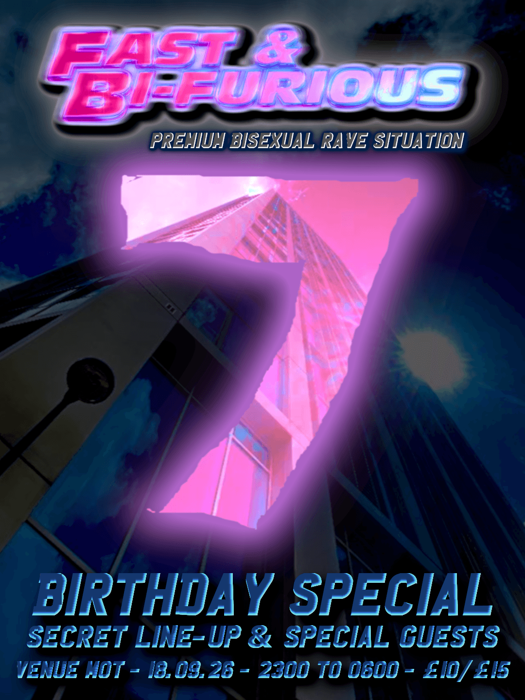 Fast & Bi-Furious 7th Birthday at Venue MOT
