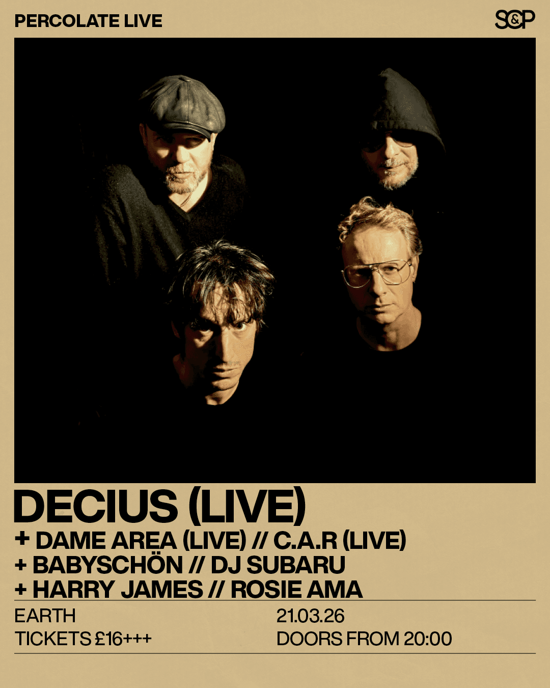 Decius (Live), Dame Area (Live), C.A.R (Live), Special Guest Djs at EartH