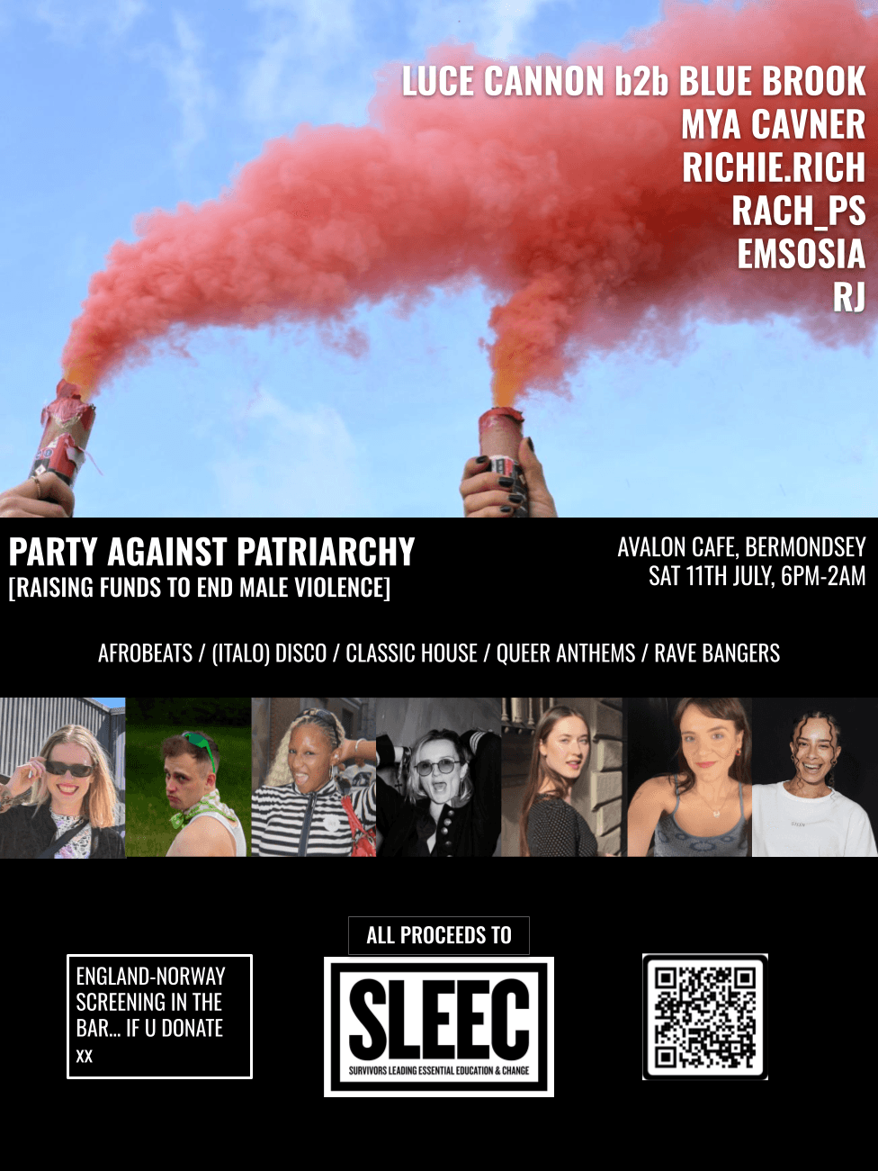 Party Against The Patriarchy [Feminist DJs + Fundraiser + World Cup Screening]