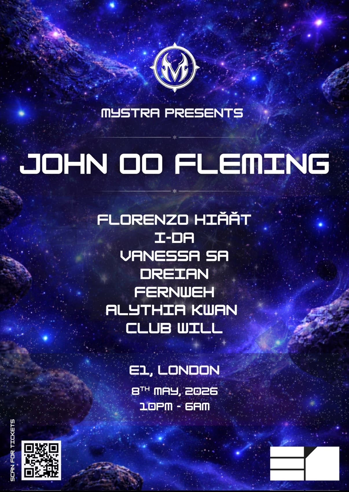 Mystra presents John 00 Fleming at E1