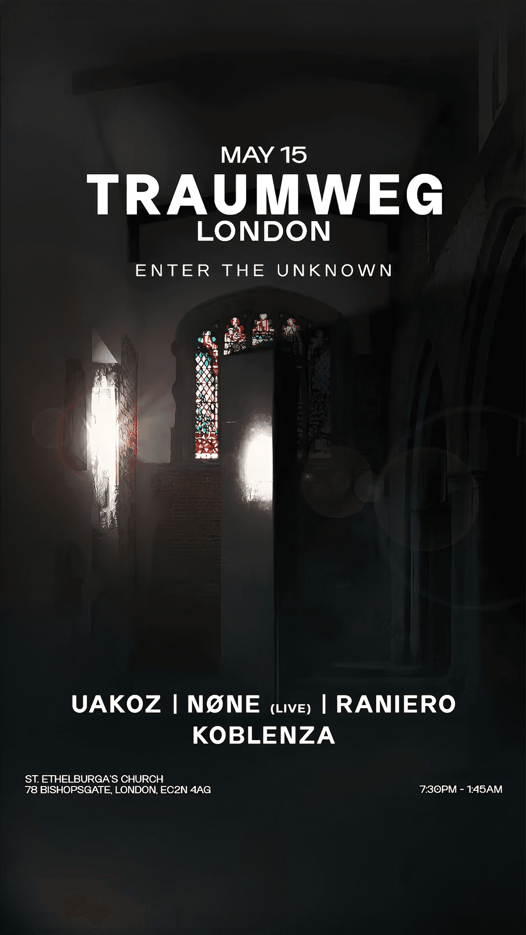 ENTER THE UNKNOWN at St Ethelburga's Centre for Reconciliation and Peace