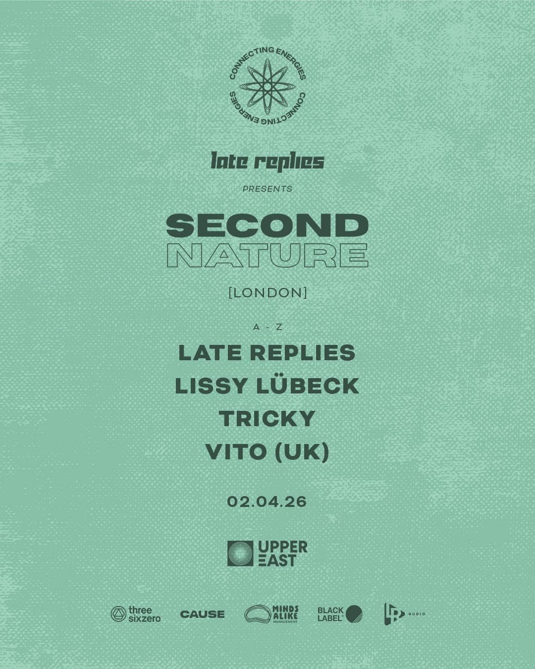 Late Replies PRESENTS: Second Nature with VITO (UK) & Guests at Upper East