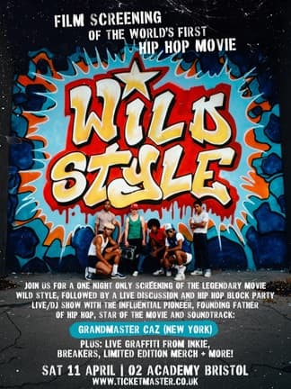Wild Style Screening Tour feat. Grandmaster Caz at O2 Academy Bristol