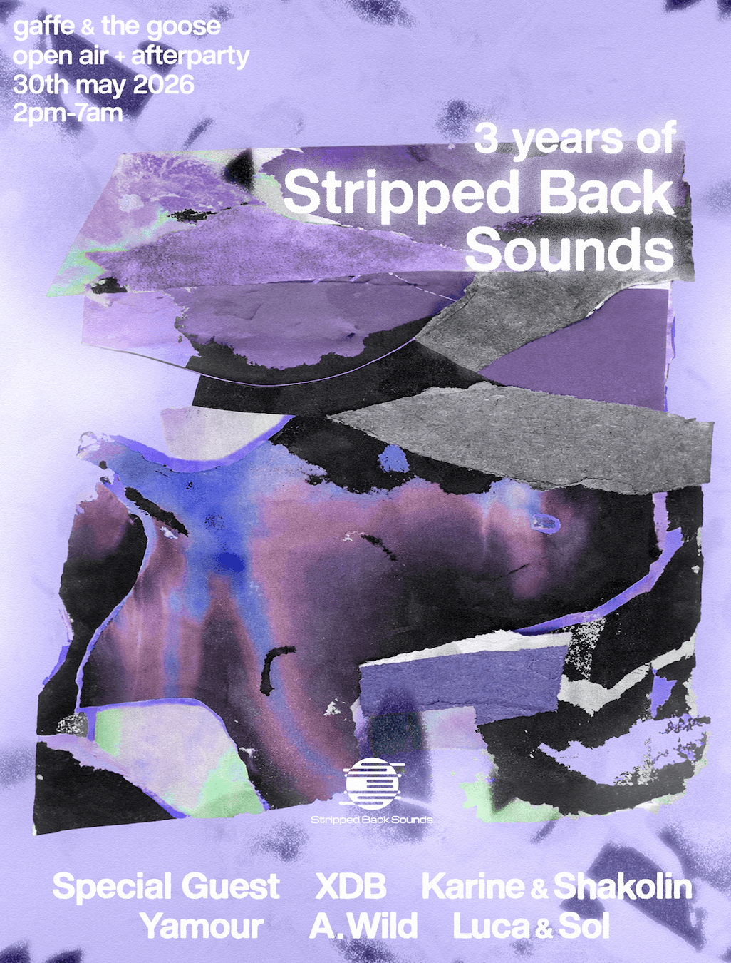 3 Years of Stripped Back Sounds DAY PARTY: XDB, Karine & Shakolin, Yamour  at Gaffe