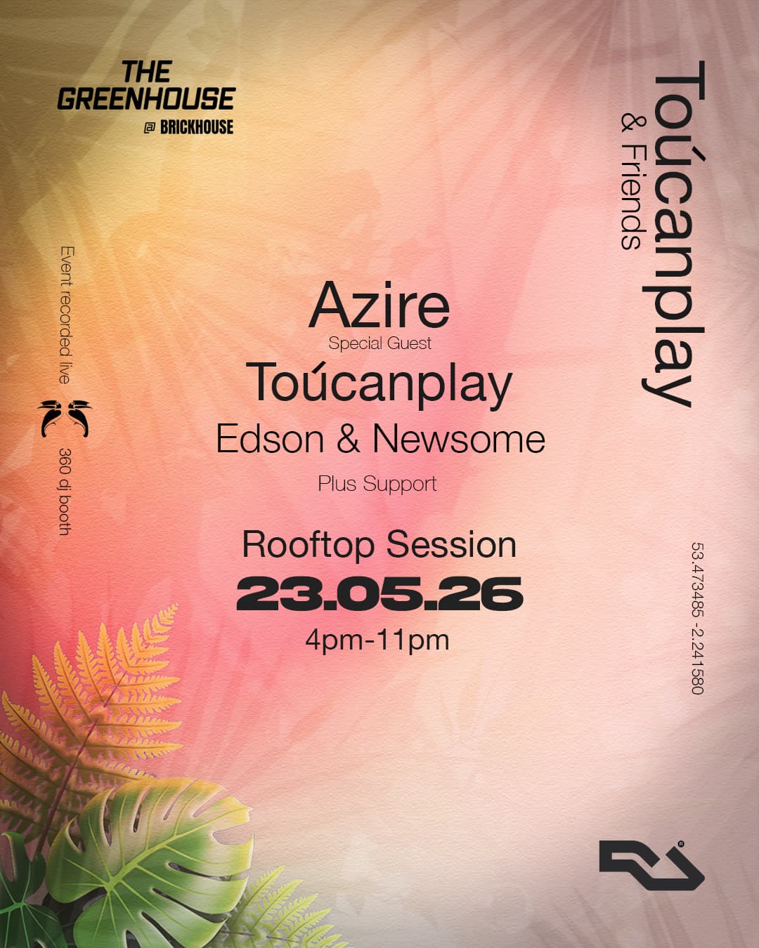Toúcanplay & Friends (Azire - Special Guest) at Sixtrees Kitchen
