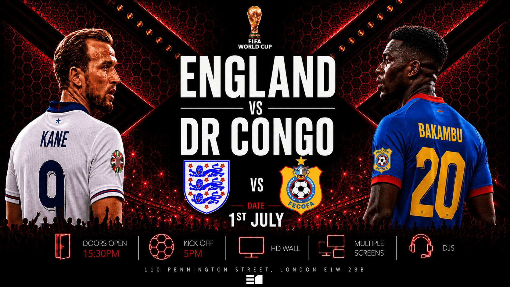 England vs DR Congo World Cup Round Of 32