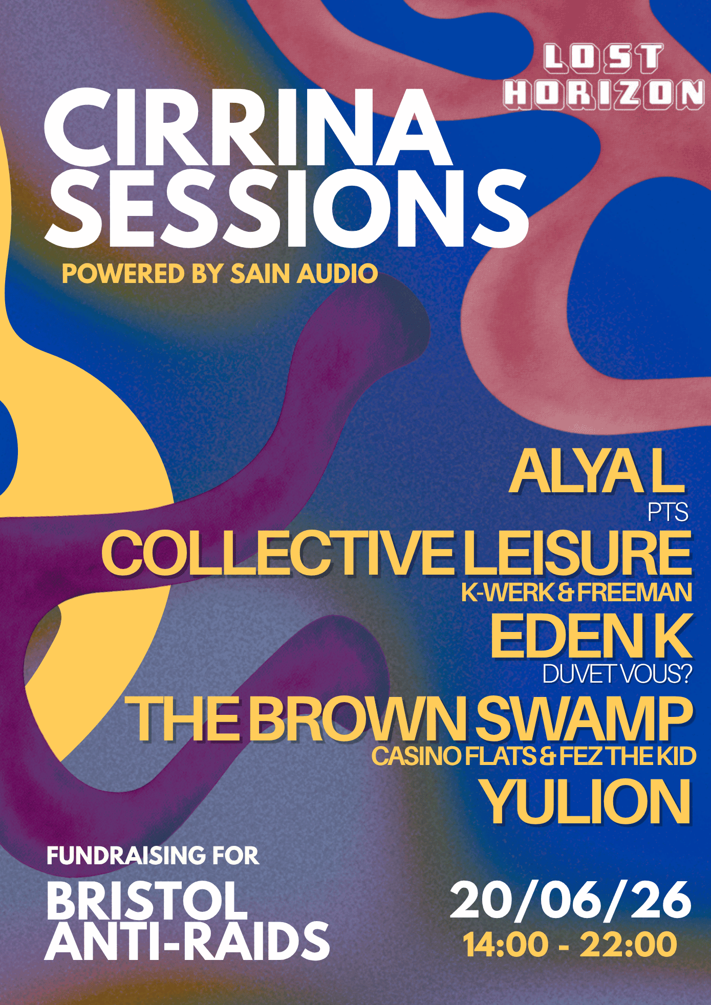 Cirrina Sessions Bristol Anti-Raids Fundraiser Day Party at Lost Horizon HQ
