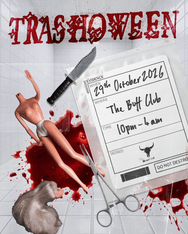 Upcoming event poster at The Buff Club