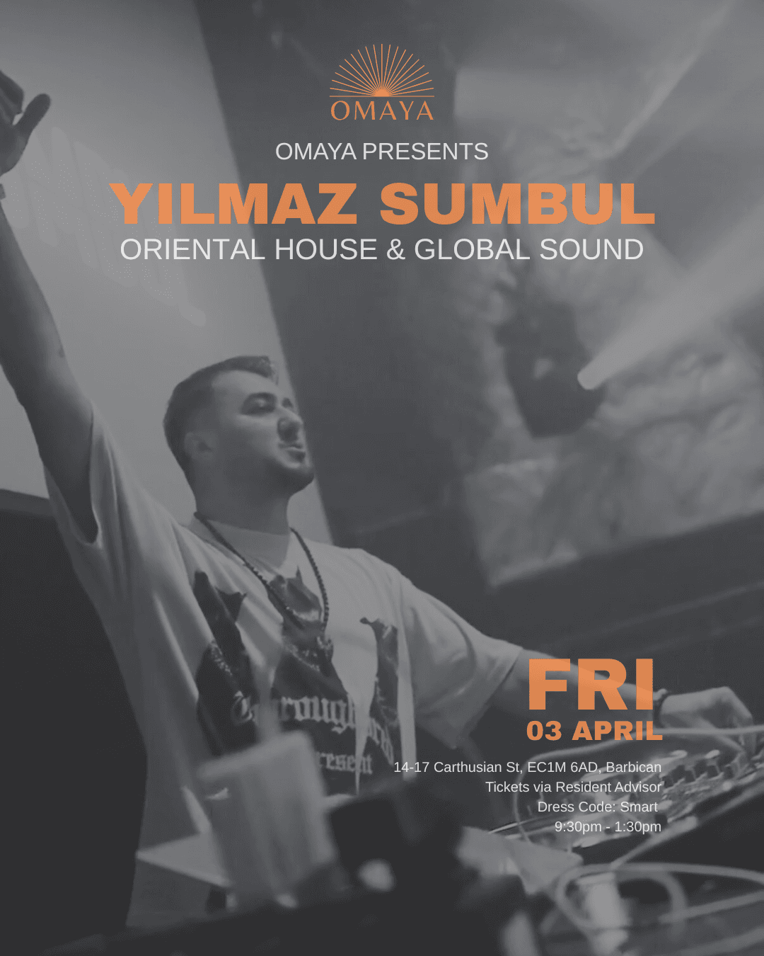 Omaya presents: Yilmaz Sumbul (music inspired by Istanbul, Dubai, Tulum,Ibiza) at Purl