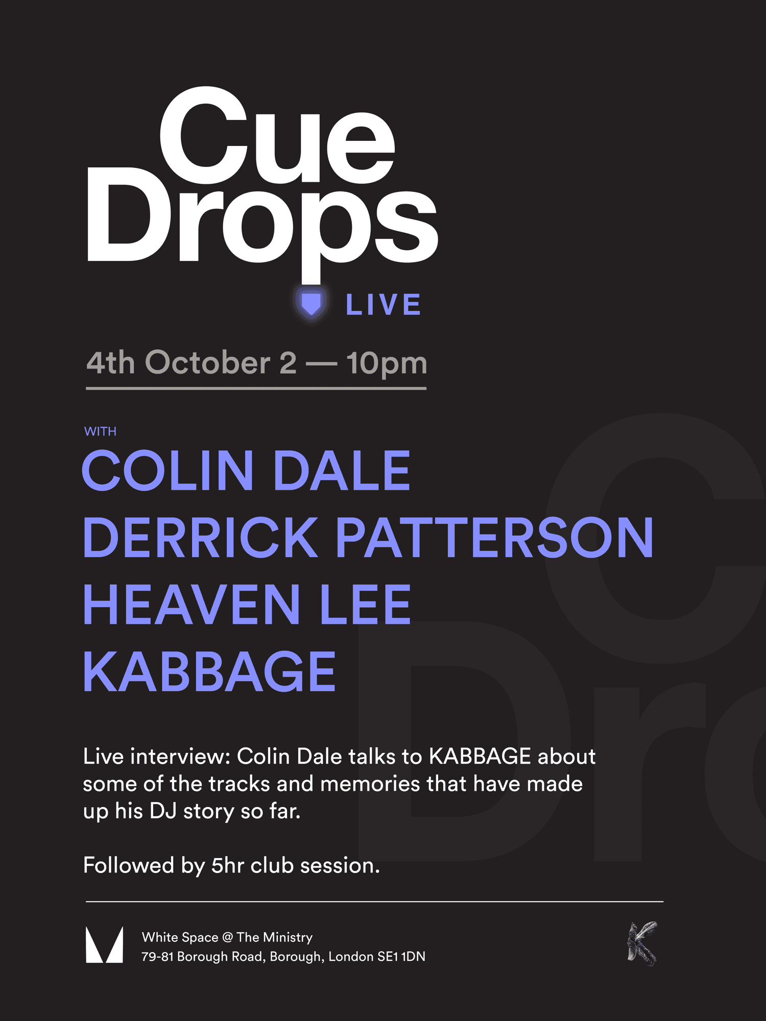 Cue Drops: Colin Dale & guests at The Ministry