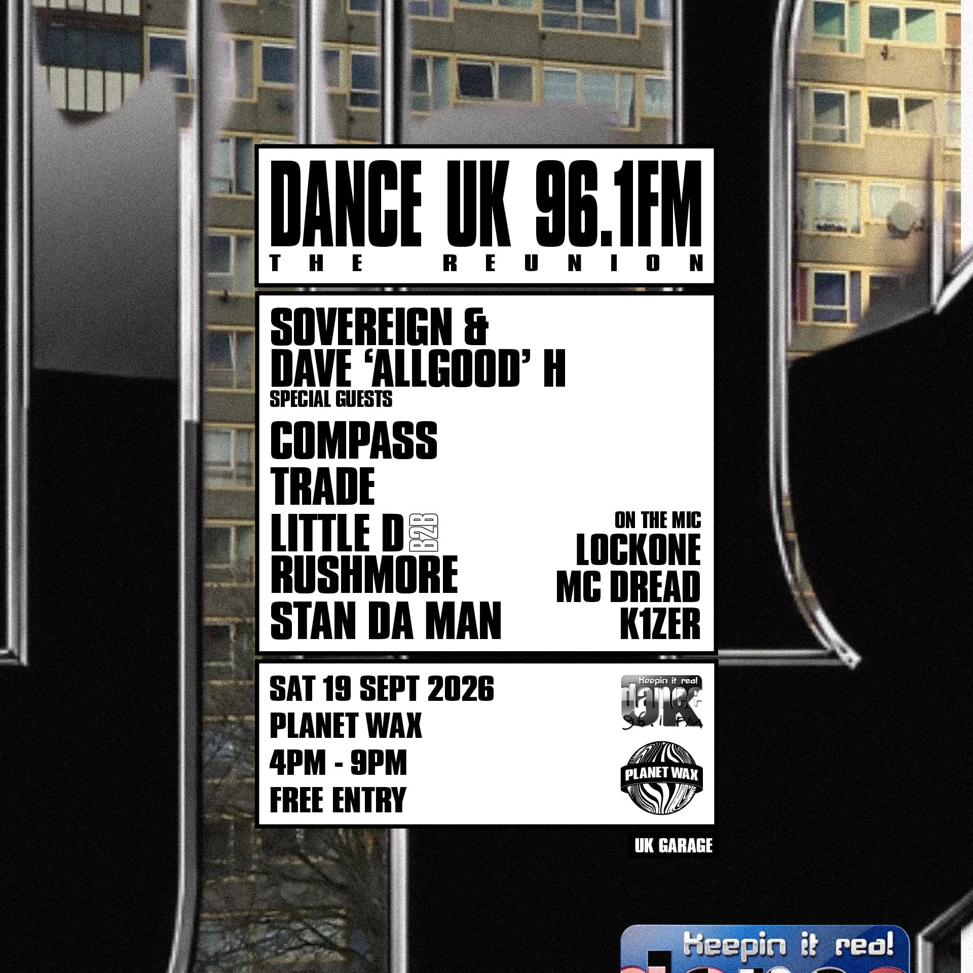 DANCE UK 96.1FM: THE REUNION at Planet Wax