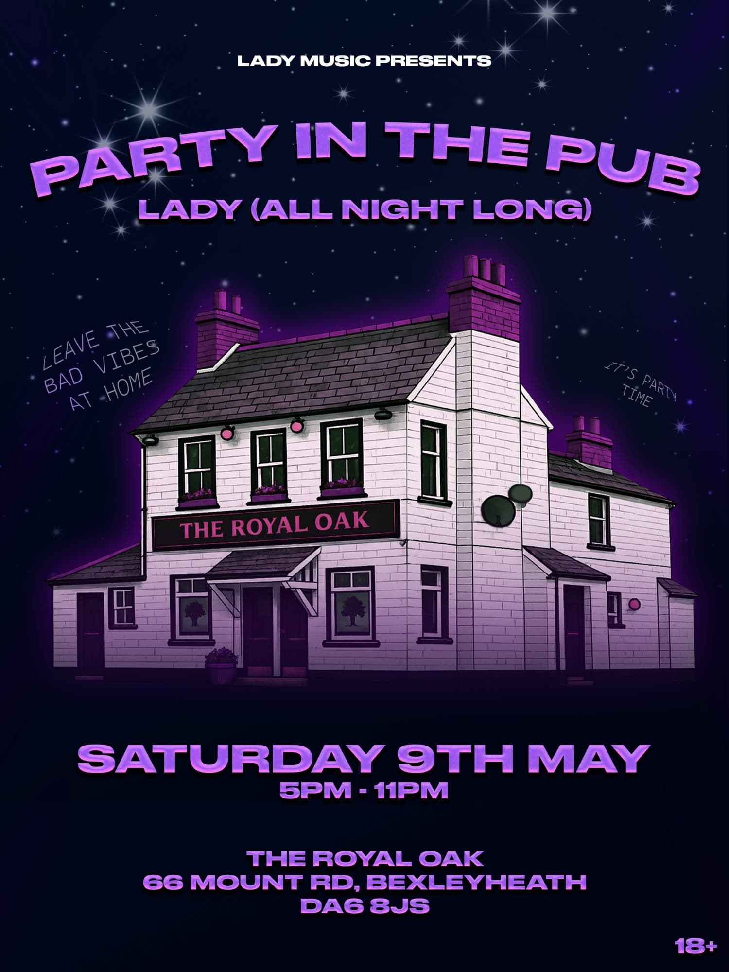 Party in the Pub at TBA - See poster for address