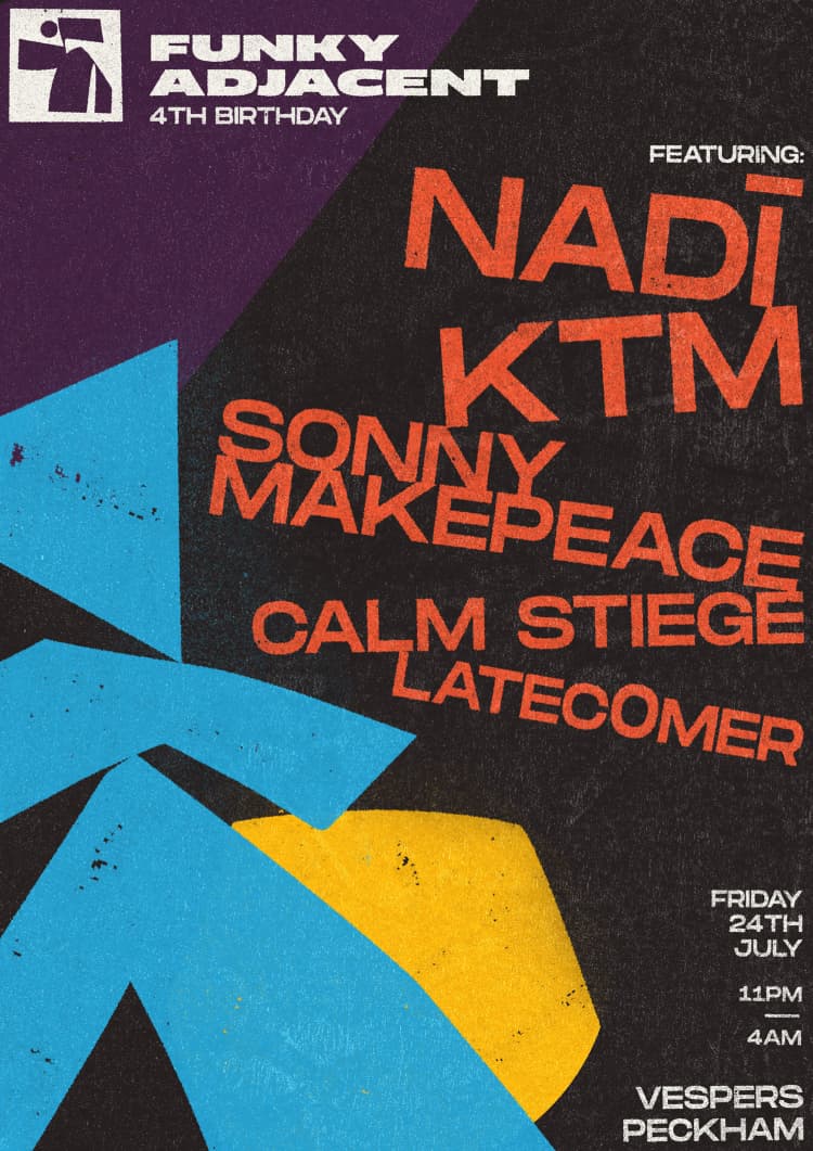 Funky Adjacent 4th Birthday: Nadī, KTM, sonny makepeace at Vespers Club