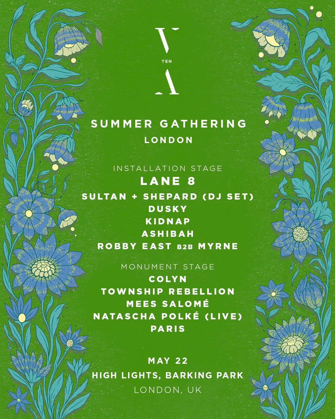 Lane 8 presents TNH TEN - Summer Gathering London at High Lights - Barking Park