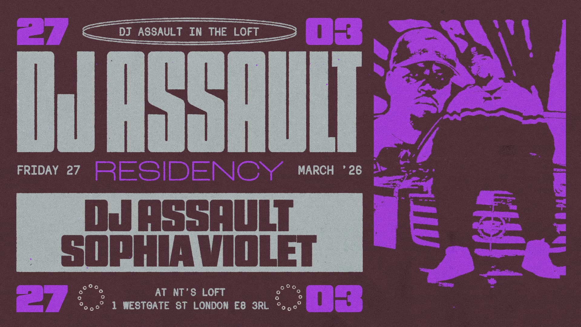 NT's Loft: DJ Assault & Sophia Violet - Four Fridays in March at Night Tales Loft