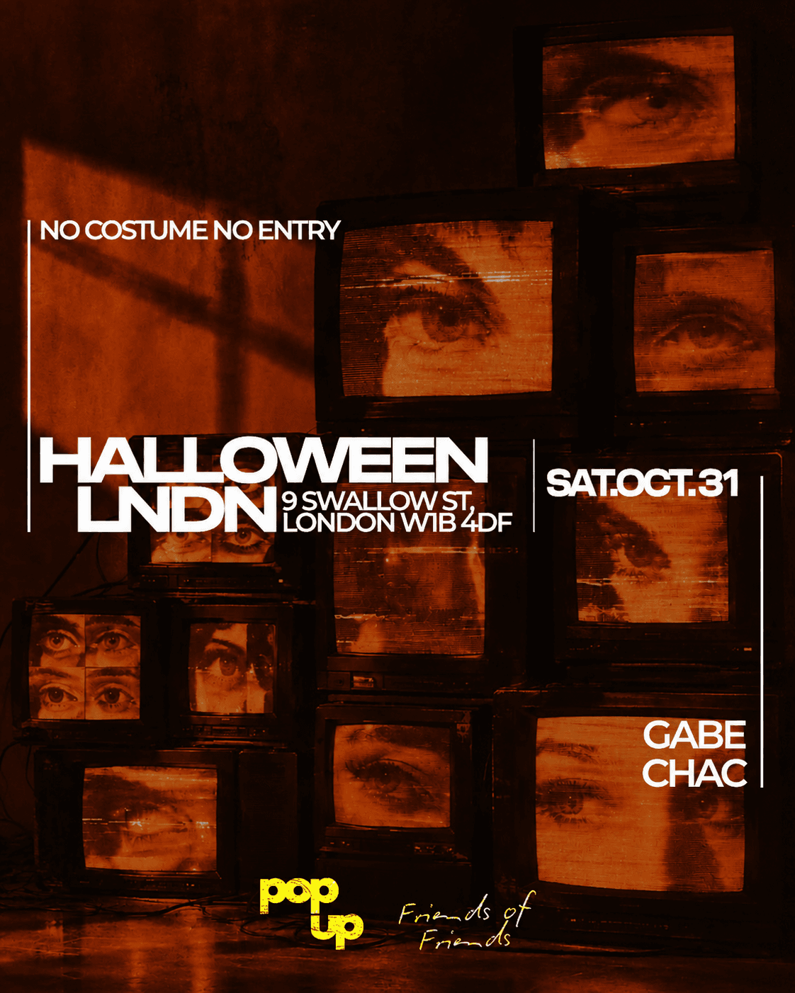 Upcoming event poster at Bisou Mayfair