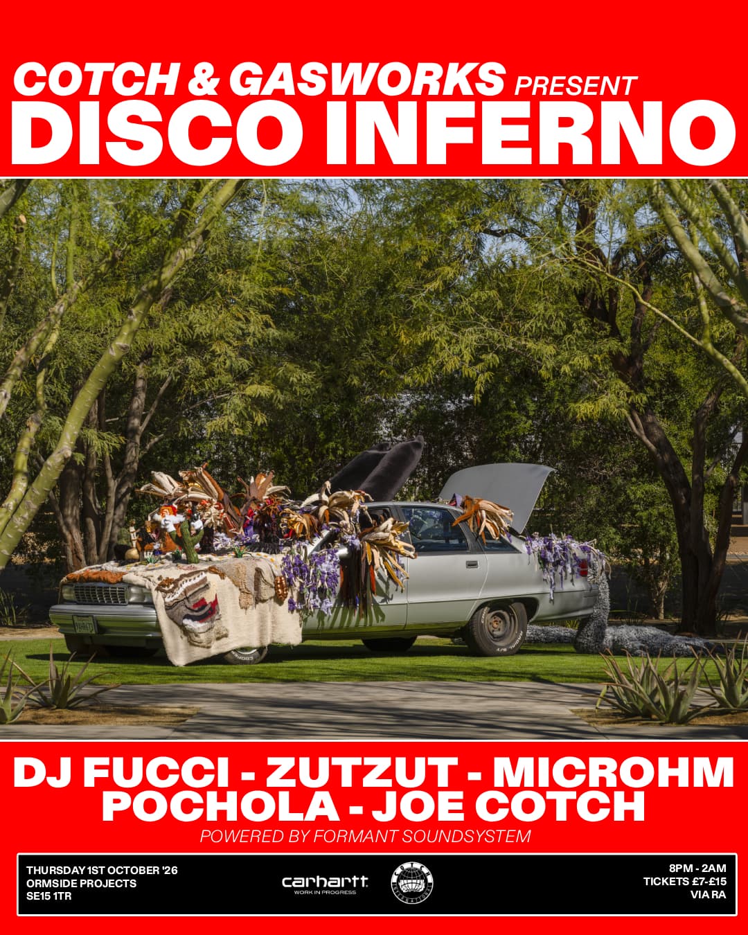 COTCH x Gasworks Gallery present: Disco Inferno with DJ Fucci, Zutzut, Microhm, Pochola at Ormside Projects