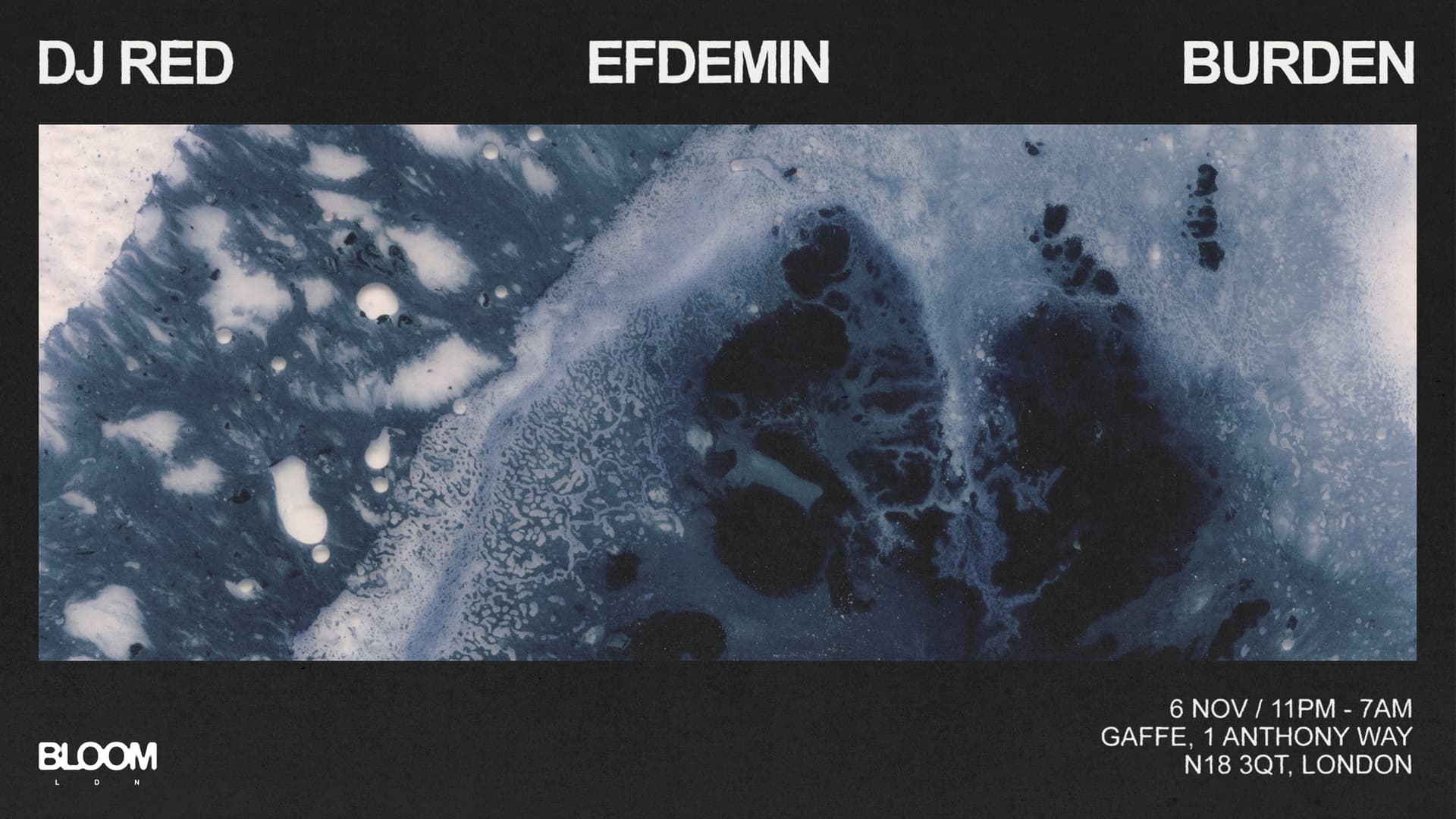 Bloom Ldn: Efdemin, DJ Red, Burden at Gaffe