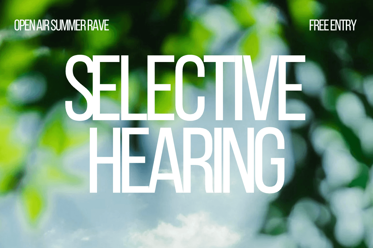 Selective Hearing ➜ Free Summer Terrace Party at HWK