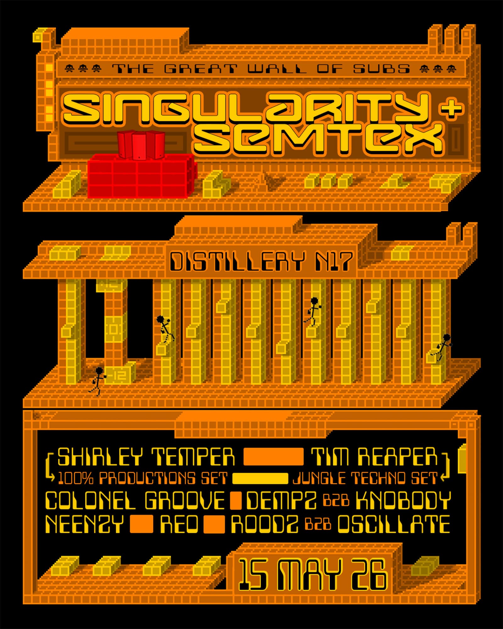 Singularity x Semtex: The Great Wall of Bass at The Distillery N17