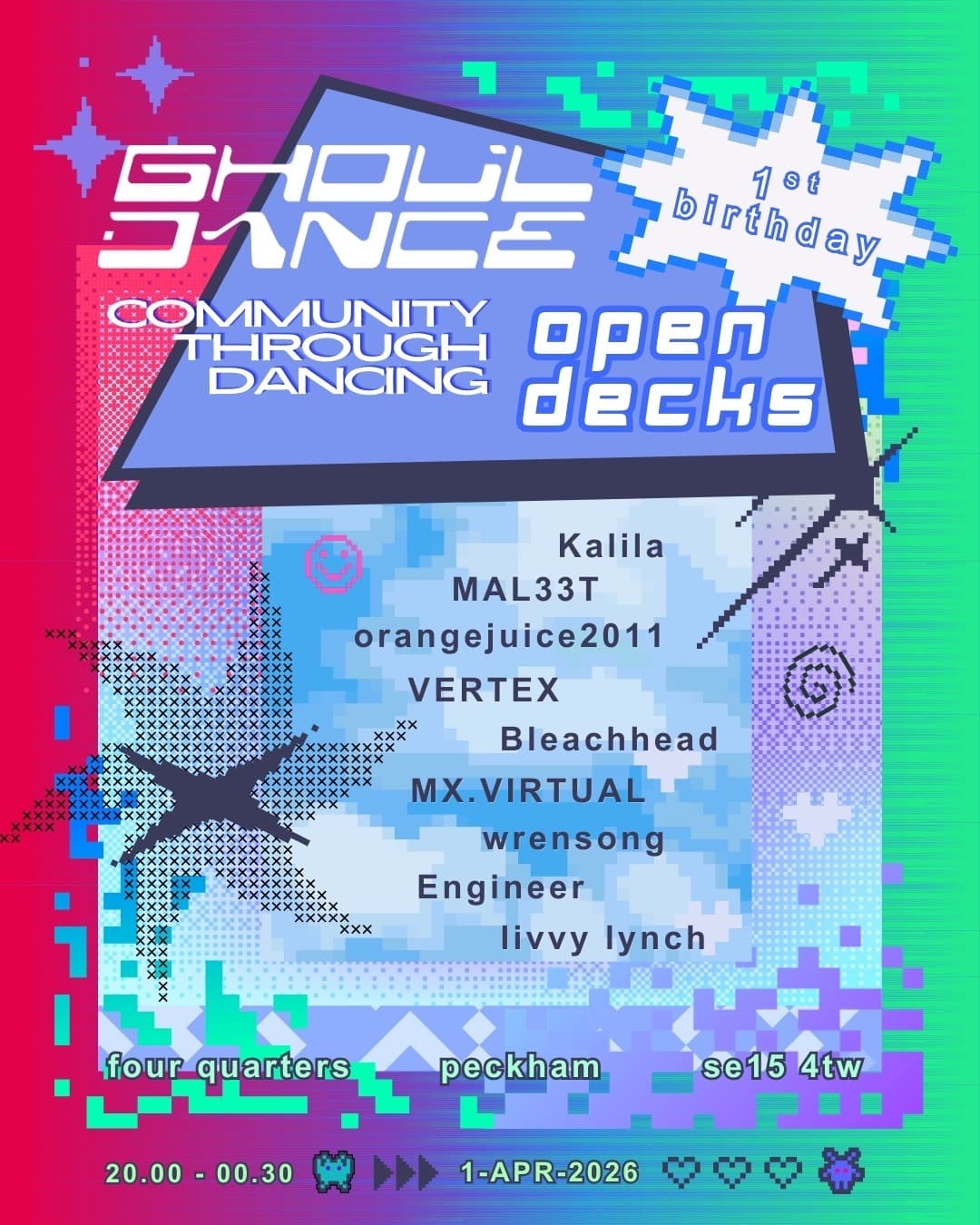 community through dancing vol.14 <3 1ST BIRTHDAY at Four Quarters