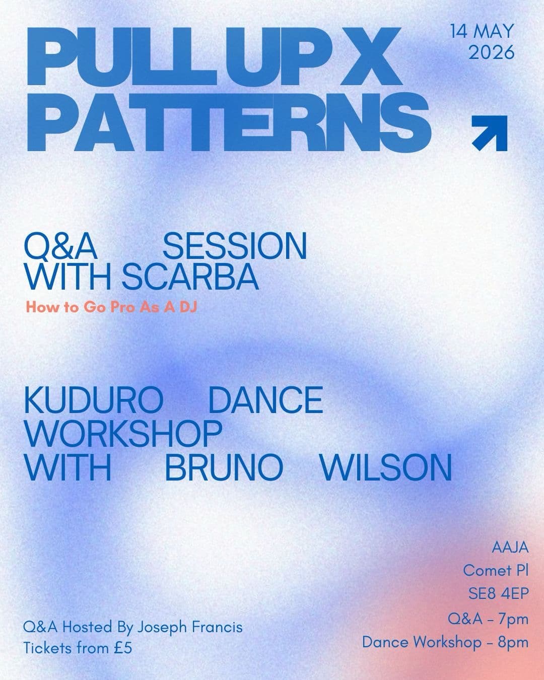 Pull Up Meets Patterns: Q&A with SCARBA + Kuduro Dance Workshop with Bruno Wilson at Aaja Basement