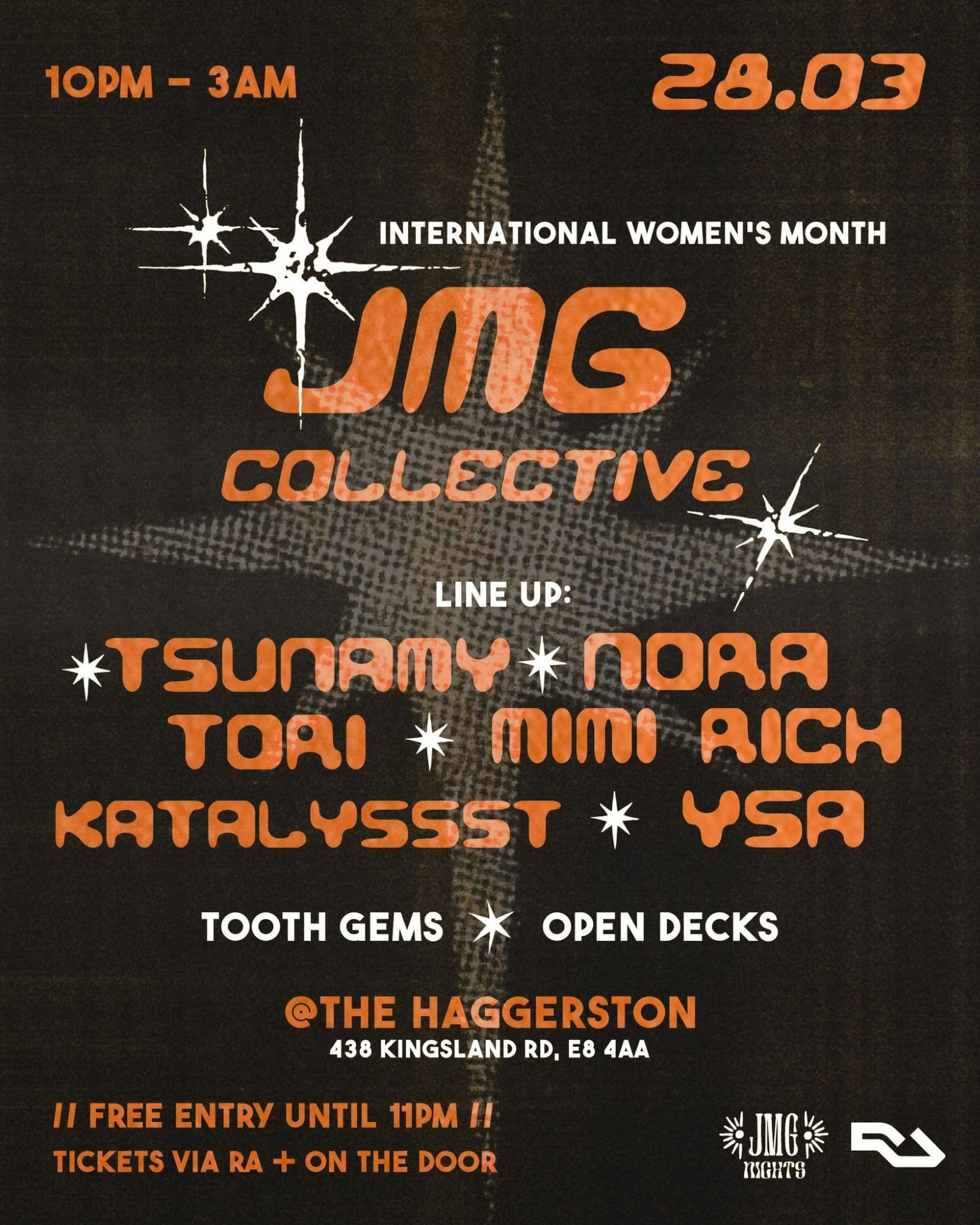 JMG: International Women's Month at The Haggerston