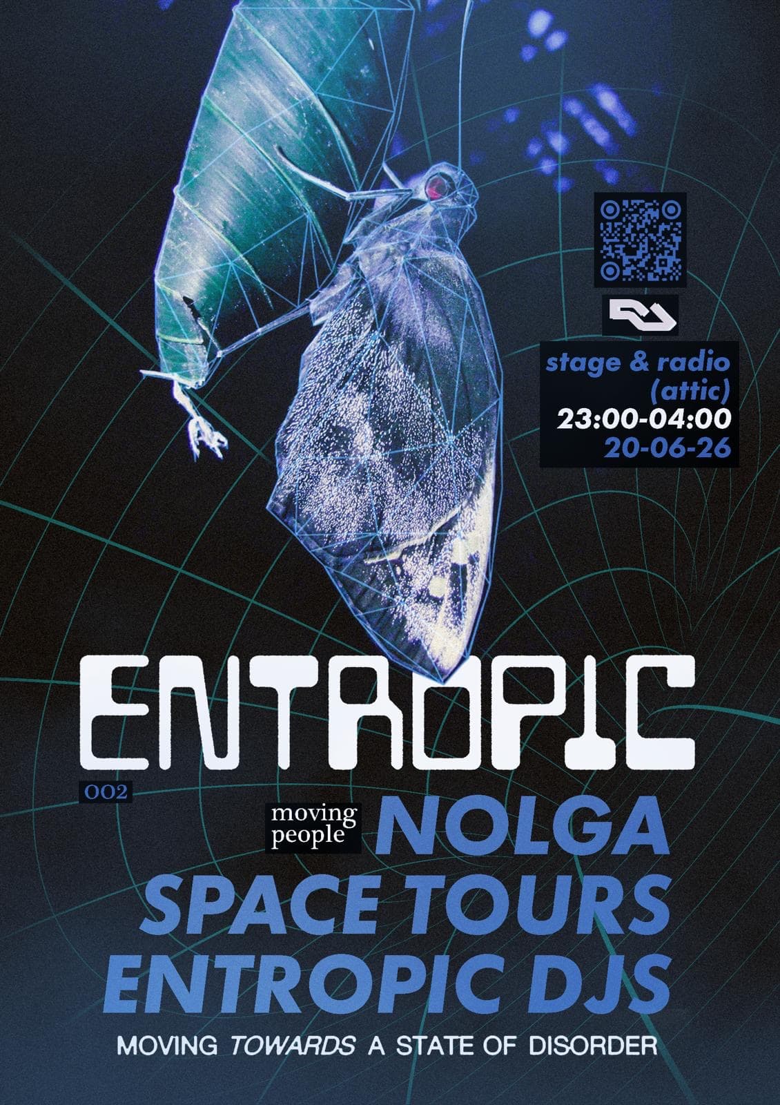 Entropic 002: SPACE TOURS / NOLGA at The Radio Room @ Stage & Radio
