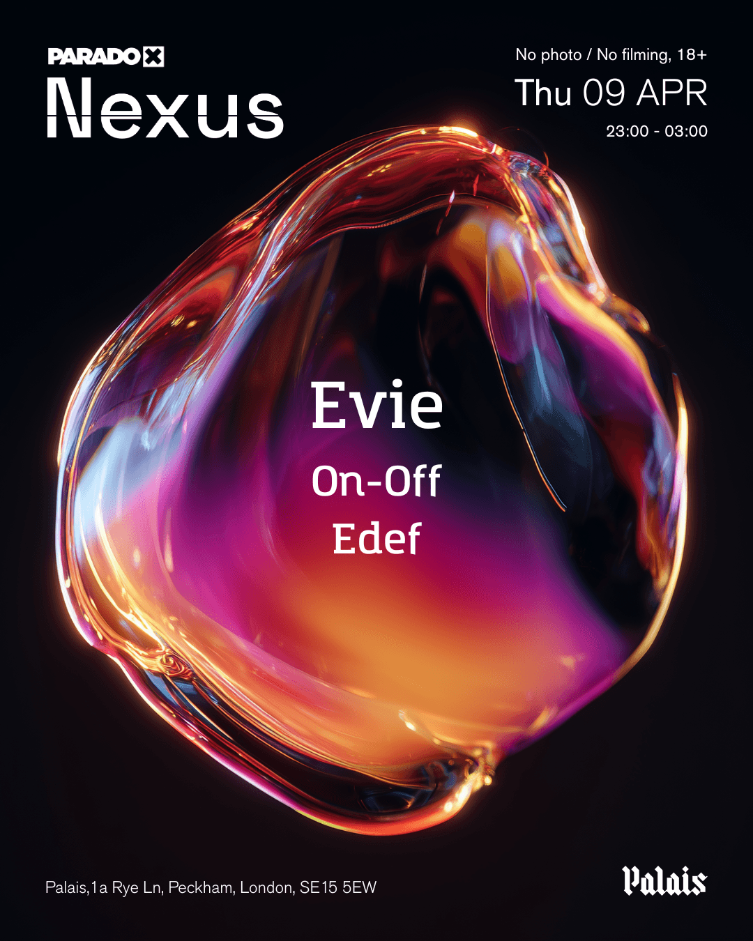 Paradox Nexus: EVIE at Palais - External Event